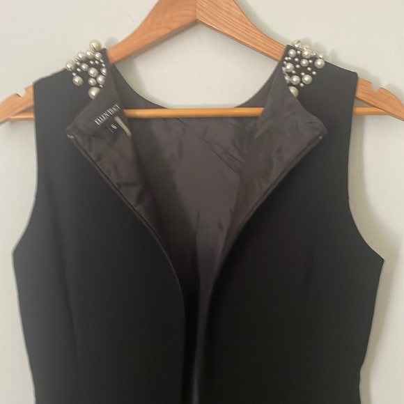 Ellen Tracy Black Dress Pearl Neckline Size 6 - Picture 4 of 6